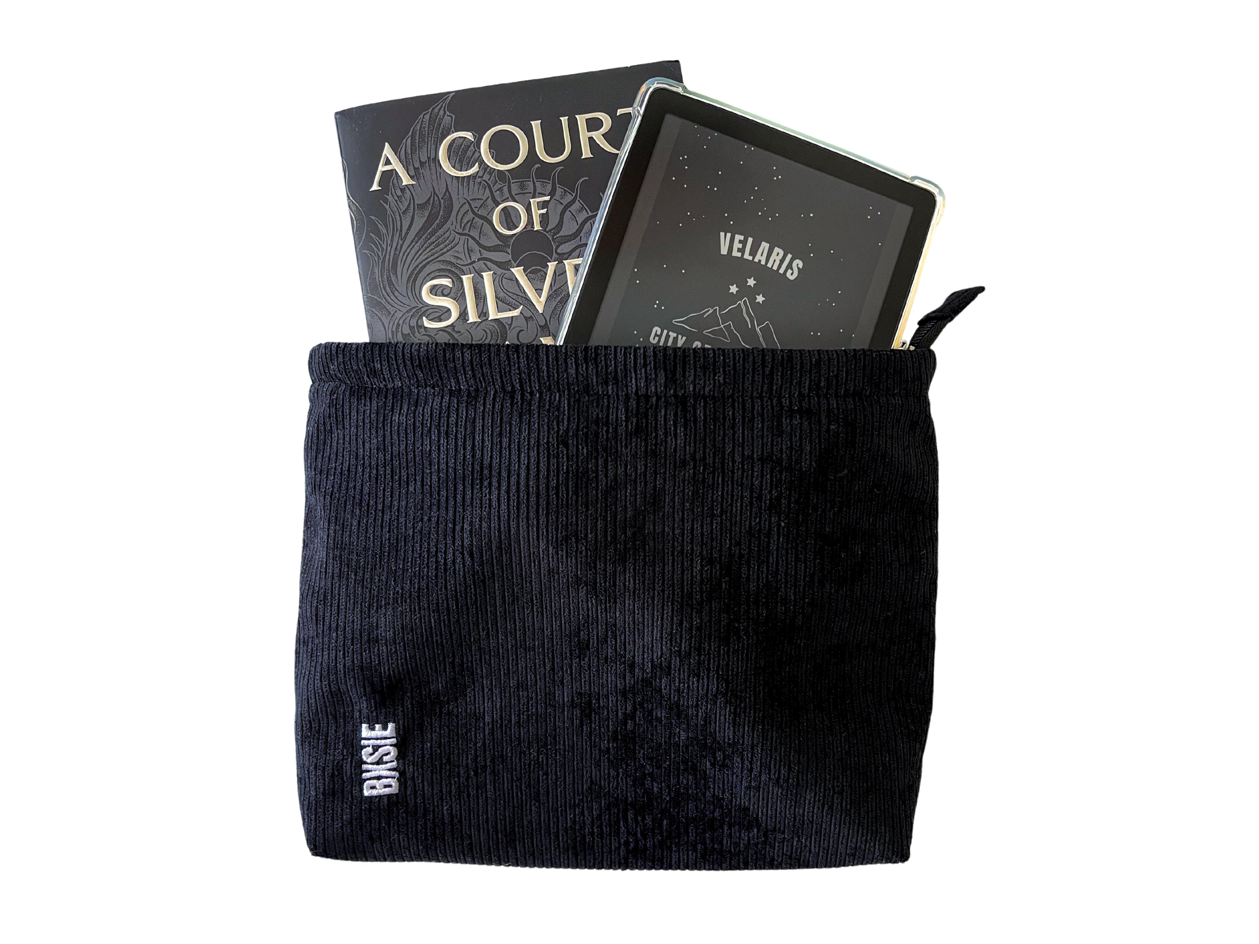 Book sleeve kindle sleeve kindle bag, black, front view, BXSIE brand