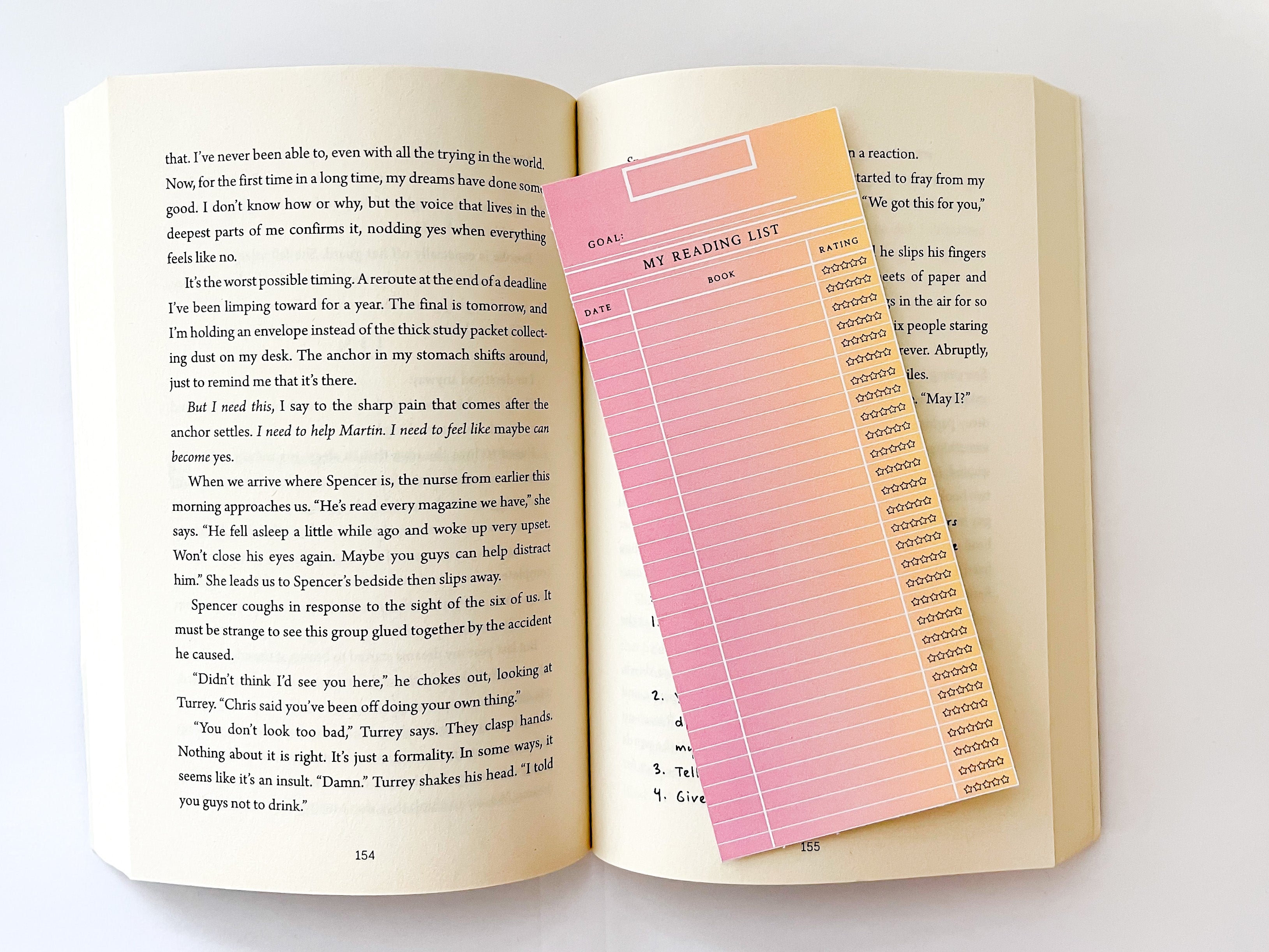 Reading List Tracker Bookmarks